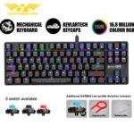 ARMAGGEDDON MECHANICAL LOW PROFILE KEYBOARD RGB FALCONET BLACK