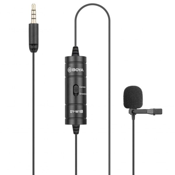 BOYA BY-M1S (M1 Smart) wired mic Universal Lavalier Microphone 3.5mm for phone