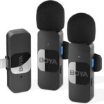BOYA BY-V2 Wireless 2-person Lavalier Microphone for iPhone iPad Mini Lapel Lightning connection
