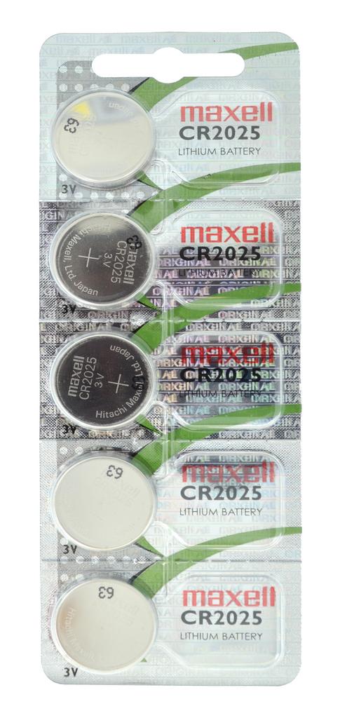Buttoncell Maxell CR2025 Hologram 3V Τεμ. 5 με Διάτρητη Συσκευασία