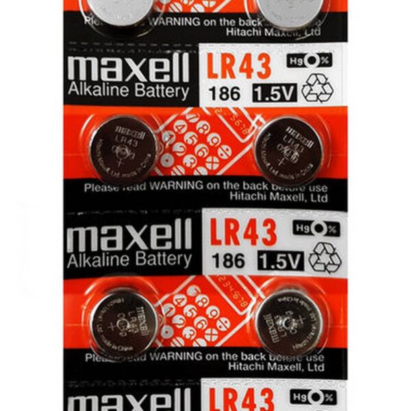 Buttoncell Maxell LR43-AG12-V12GA-RW84-LR1142 Τεμ. 10