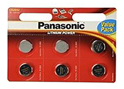 Buttoncell Panasonic CR2032 3V Τεμ. 6 με Διάτρητη Συσκευασία