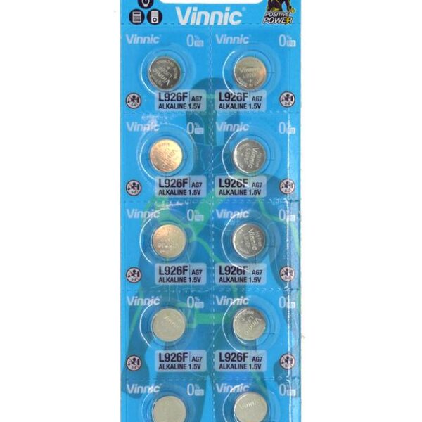 Buttoncell Vinnic L926F AG7 Τεμ. 10 με Διάτρητη Συσκευασία