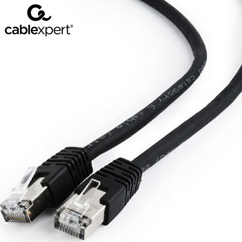 CABLEXPERT FTP CAT6 PATCH CORD BLACK SHIELDED 0