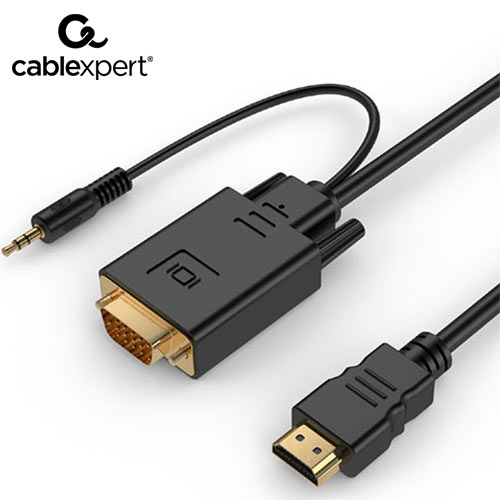 CABLEXPERT HDMI TO VGA AND AUDIO ADAPTER CABLE SINGLE PORT 1