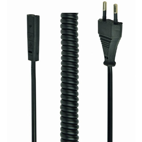 CABLEXPERT POWER CURLED CORD (C1) 2x0.75SQ.MM VDE APPROVED 1