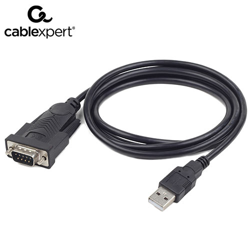 CABLEXPERT USB TO DB9M SERIAL PORT CONVERTER CABLE BLACK 1