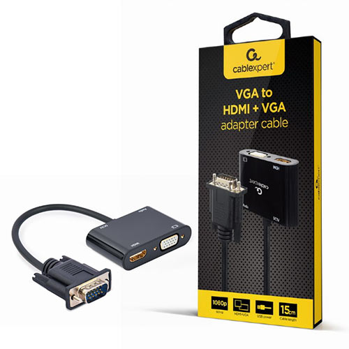 CABLEXPERT VGA TO HDMI+VGA ADAPTER CABLE 0