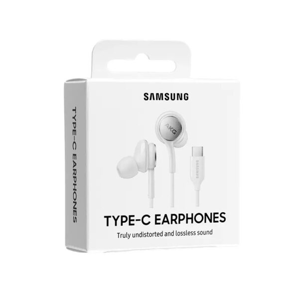 Hands Free Stereo Samsung Earphones EO-IC100BW USB-C Λευκό με Μικρόφωνο και Πλήκτρο Λειτουργίας 1