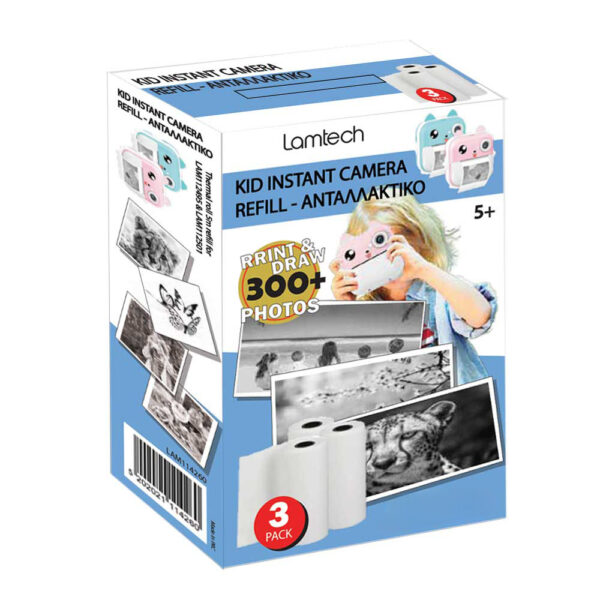 LAMTECH 3PACK KID INSTANT CAMERA REFILL 5M FOR LAM114284 & LAM114291