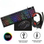 LAMTECH 4 IN 1 RGB GAMING COMBO SET (KEYBOARD-MOUSE-HEADSET-MOUSEPAD) MERCURY