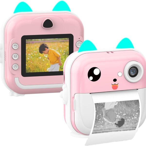 LAMTECH BLUETOOTH KID INSTANT CAMERA WHITE/PINK