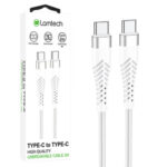 LAMTECH HQ UNBREAKABLE CABLE TYPE-C TO TYPE-C WHITE 2M