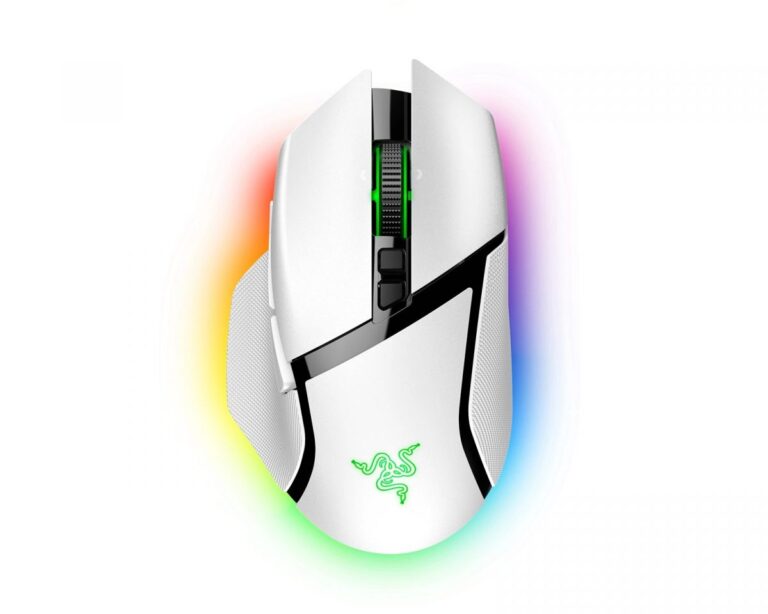 Razer BASILISK V3 PRO WHITE WIRELESS - Optical Switches - Tilt Wheel - 11 Buttons - 30k Sensor