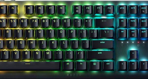 Razer DEATHSTALKER V2 PRO - Clicky Purple - RGB Wireless Keyboard - Low-Profile Optical - 40 Hr Batt