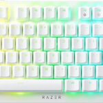 Razer DEATHSTALKER V2 PRO TKL WHITE - Wireless - Low Profile - Linear Red - Optical Switches - 50H