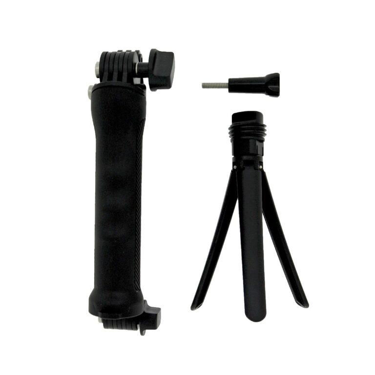 Selfie Stick Monopod LEDISTAR LDX-P4 3-Way για GoPro και Φωτογραφικές Μηχανές Πτυσσόμενο Μαύρο (Μήκος Κονταριού 18cm