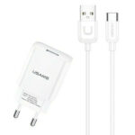 USAMS φορτιστής τοίχου T21OCTC01 με καλώδιο USB-C