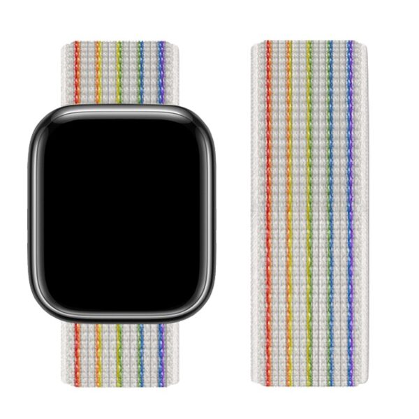 Watchband Hoco WA02 42/44/45/49mm από Nylon για Apple Watch series 1/2/3/4/5/6/7/8/SE/Ultra Reflective Rainbow Edition