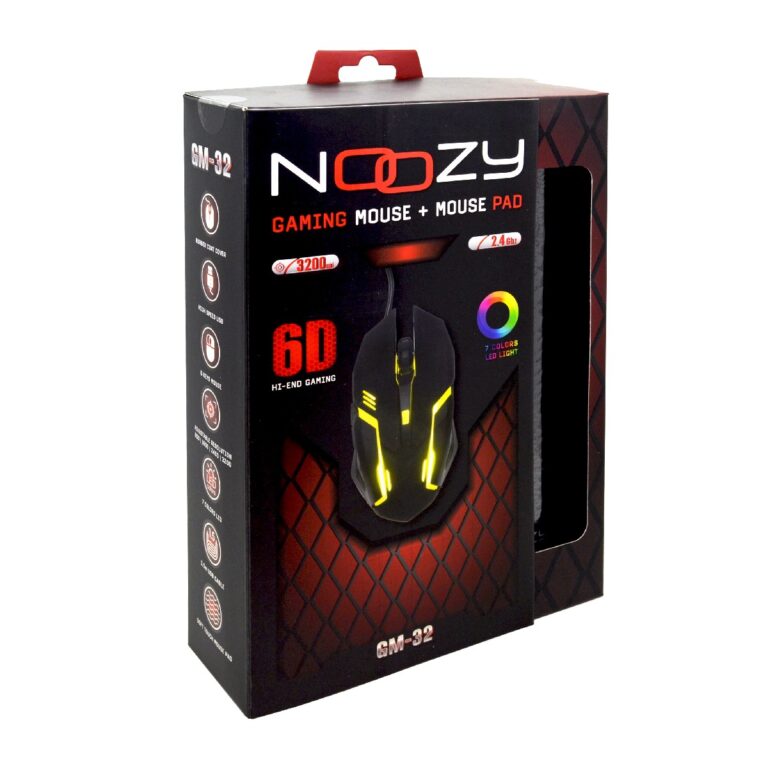 Ενσύρματο Ποντίκι Gaming Noozy GM-32 6D με 6 Πλήκτρα