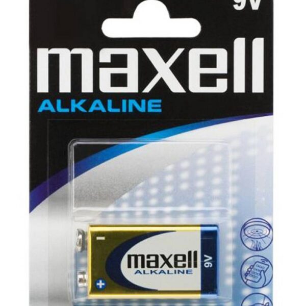 Μπαταρία Power Alkaline Maxell 6LR61 size 9V Τεμ. 1