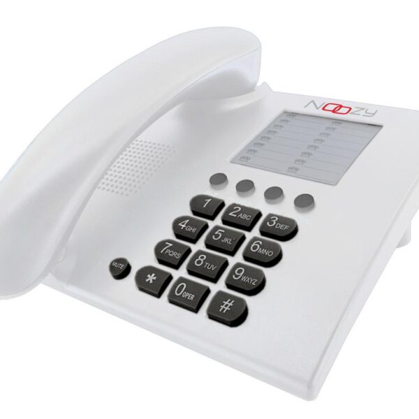 Σταθερό Ψηφιακό Τηλέφωνο Noozy Phinea N28 Λευκό με Εργονομικό Σχεδιασμό