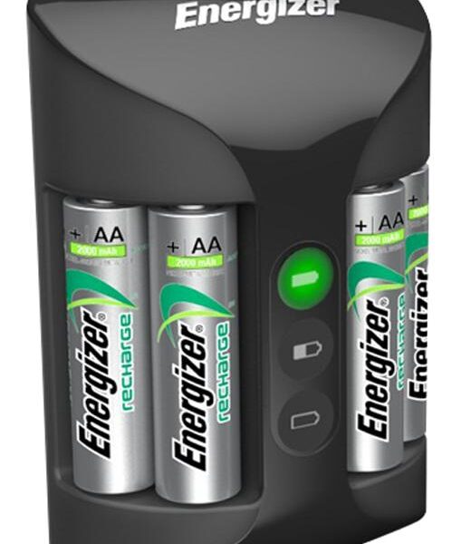Φορτιστής Μπαταριών Energizer ACCU Recharge PRO για AA/AAA με 4 ΑΑ 2000mAh Μπαταρίες