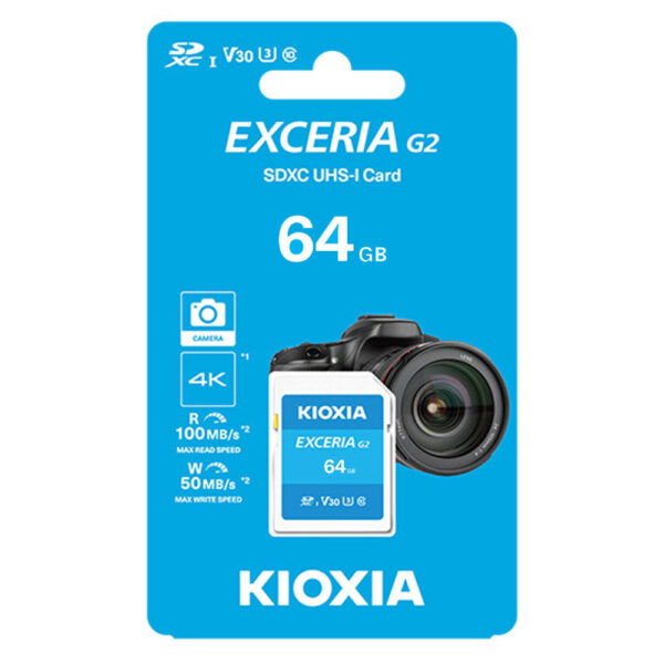 KIOXIA SD EXCERIA 64GB UHS I GEN2 U3 V30