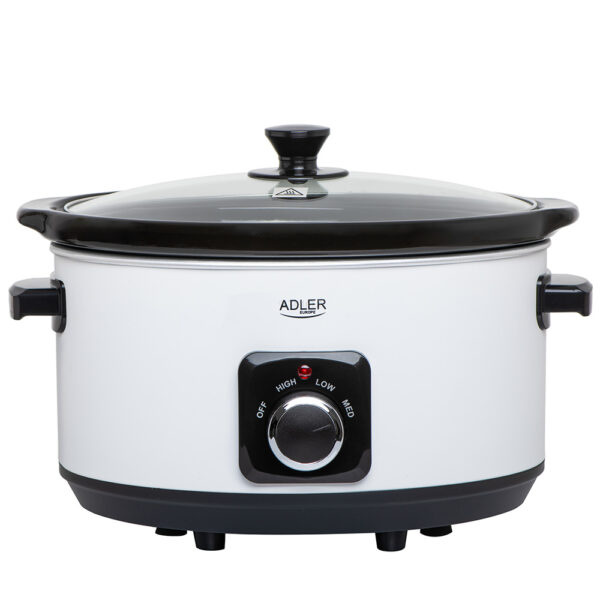 ADLER SLOW COOKER 5.8L WHITE