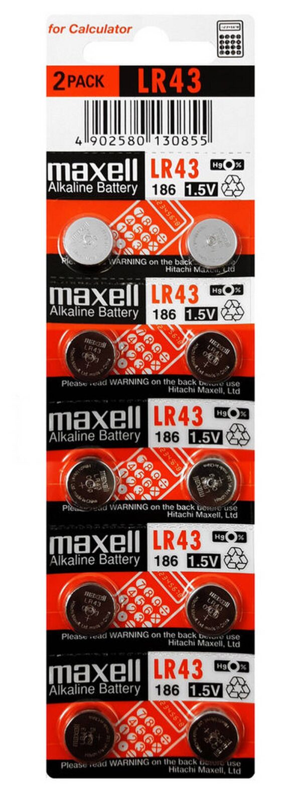 Buttoncell Maxell LR43-AG12-V12GA-RW84-LR1142 Τεμ. 10