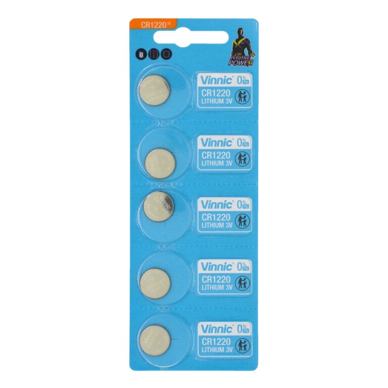 Buttoncell Vinnic CR1220 Τεμ. 5 με Διάτρητη Συσκευασία