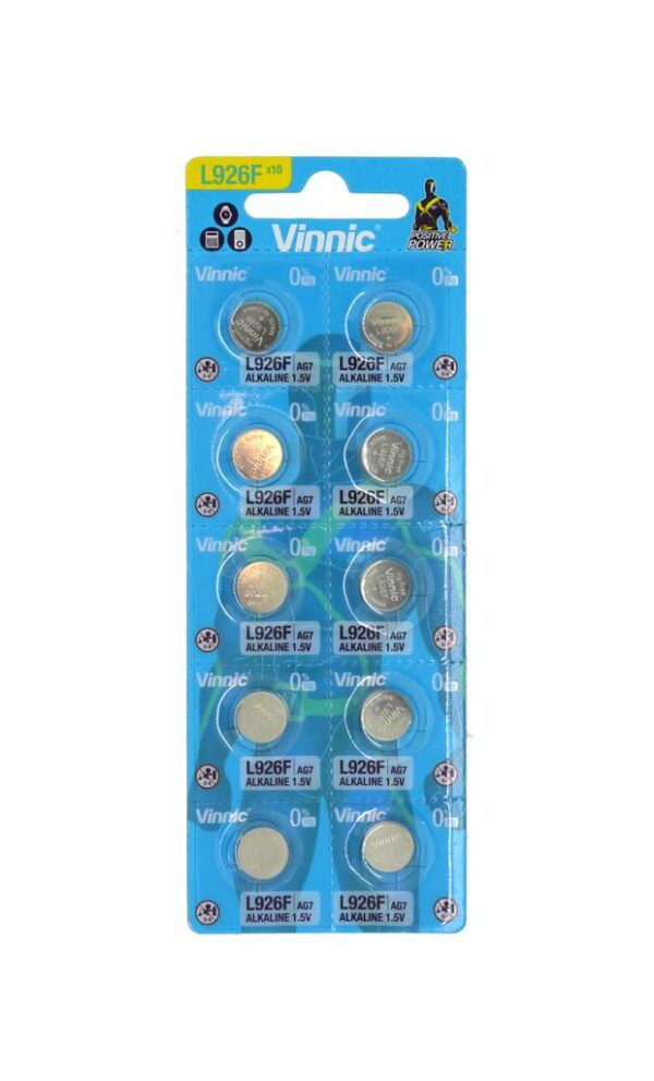 Buttoncell Vinnic L926F AG7 Τεμ. 10 με Διάτρητη Συσκευασία