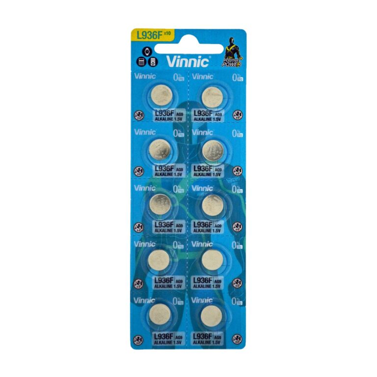 Buttoncell Vinnic L936 AG9 Τεμ. 10 με Διάτρητη Συσκευασία