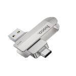 Flash Drive Hoco UD10 2 in 1 32GB USB-A 3.0 και USB-C Συμβατό με Windows Mac Linux και Android Ασημί