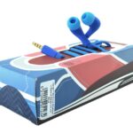 Hands Free Ancus Shoelace in-Earbud Stereo 3.5mm για Apple-Samsung-Sony-LG-Huawei Μπλέ με Καλώδιο Κορδόνι