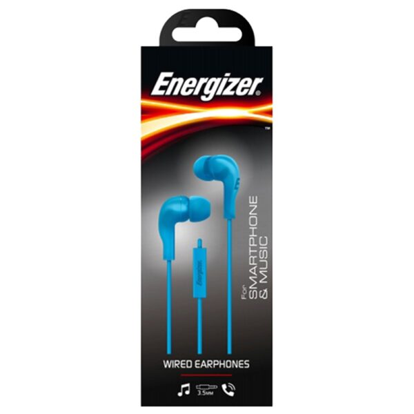 Hands Free Energizer CIA5 Stereo 3.5mm Μπλε με Μικρόφωνο και Πλήκτρο Λειτουργίας 1