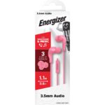 Hands Free Energizer CIA5 Stereo 3.5mm Ροζ με Μικρόφωνο 1