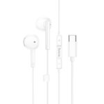 Hands Free Hoco M95 Earphones Stereo USB-C Συμβατά με Όλες τις Συσκευές USB-C Άσπρο 1.2m