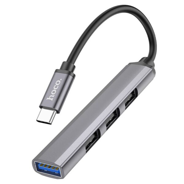 Hub USB-C Hoco HB26 USB3.0+3xUSB2.0 Γκρι