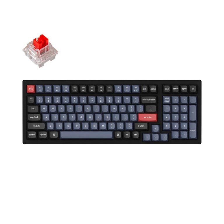 Keychron K4 Pro (K4P-H1) QMK/VIA Wireless Mechanical Keyboard-Red Switch (Hot-Swappable) 96% US Lay