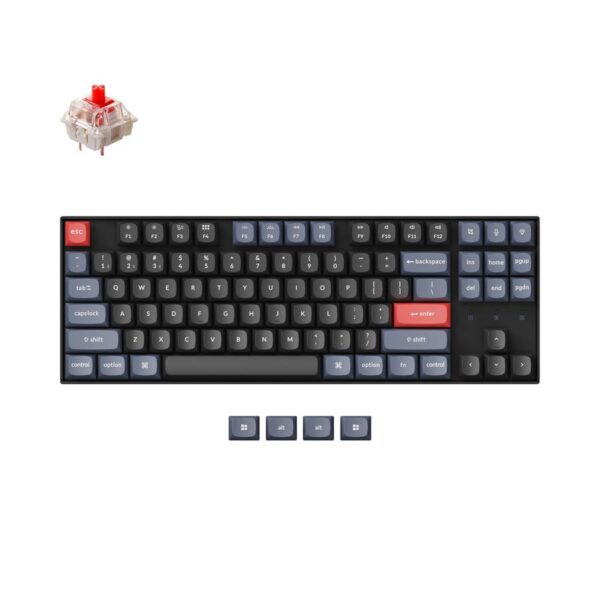 Keychron K8 Pro (K8P-H1) QMK/VIA Wireless Mechanical Keyboard - Red Switch - Hot Swap- 80%  US Lay