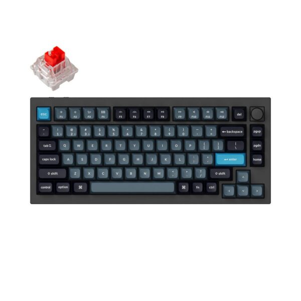 Keychron Q1 Pro (Q1P-M1) QMK/VIA Wireless Custom Mechanical Keyboard-Red Switch US Layout