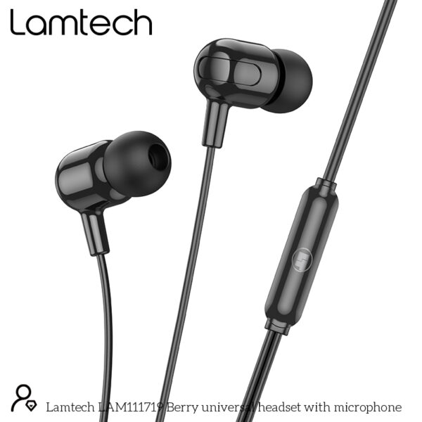 5MM EARPHONES WITH MIC BLACK