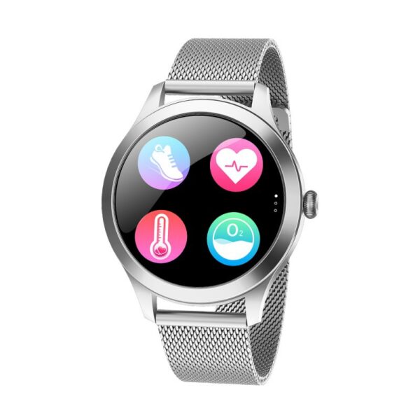 Maxcom Smartwatch FW42 Silver V.4.0 IP68 1.09" 180mAh Ανοξείδωτο Λουράκι Ασημί