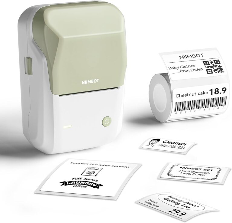 NIIMBOT THERMAL LABEL PRINTER B1 2-INCH WHITE GREEN