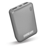 Power Bank Energizer Eveready Mini 10000mAh 2.1A με 2x USB 2.0 και LED Ένδειξη Μπαταρίας Ασημί