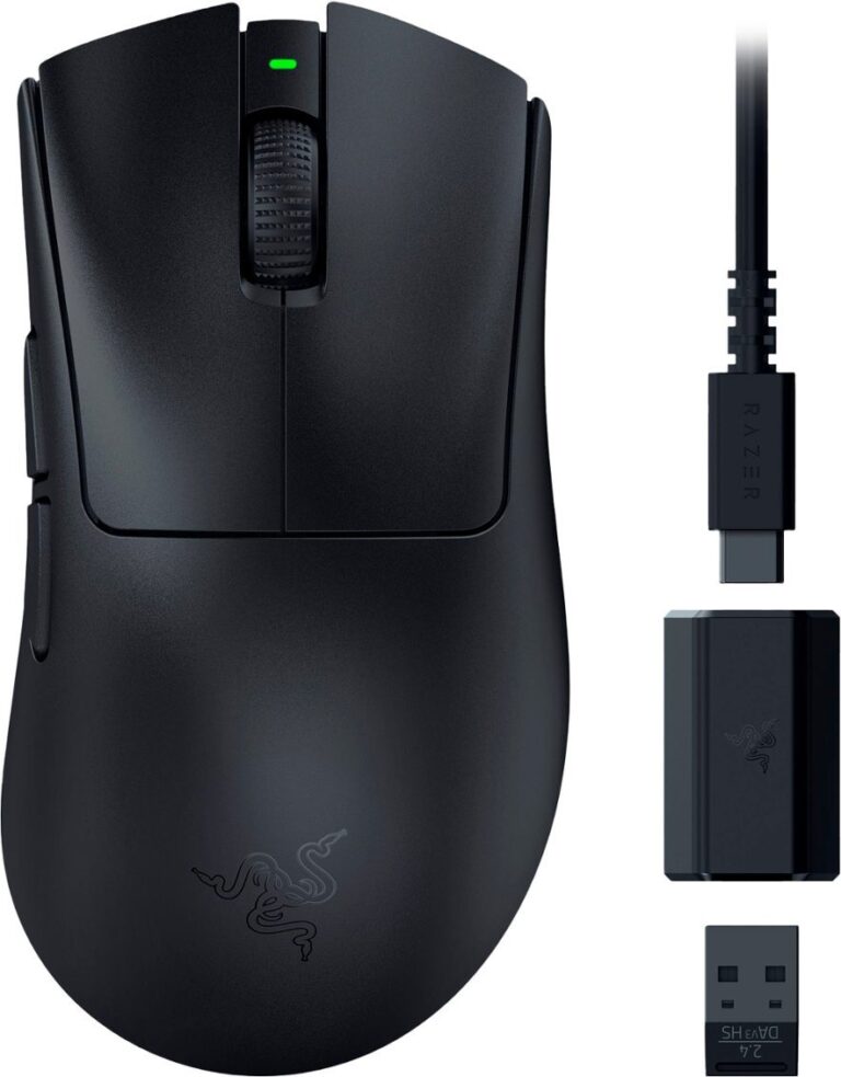 Razer DEATHADDER V3 HYPERSPEED - 55g Ultralight Wireless Gaming Mouse - 100h Battery - 26K DPI