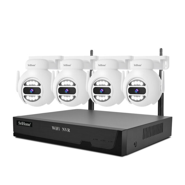 SRIHOME WIRELESS SECUSRITY SYSTEM WITH 4 CAMERAS 5MP