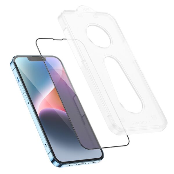 Tempered Glass Hoco A33 9Η Full Screen Protection 0.33mm για Apple iPhone 14/13/13 Pro Οδηγό για Εύκολη Τοποθέτηση