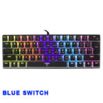 WHITE SHARK MECHANICAL KEYBOARD BLACK BLUE SWITCH